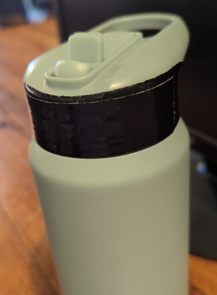 fixed water bottle with duct tape
